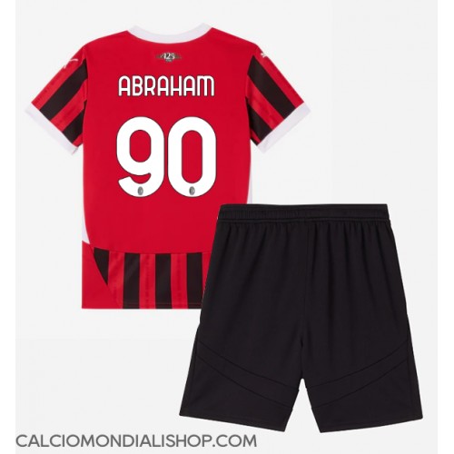 Maglie da calcio AC Milan Tammy Abraham #90 Prima Maglia Bambino 2024-25 Manica Corta (+ Pantaloni corti)